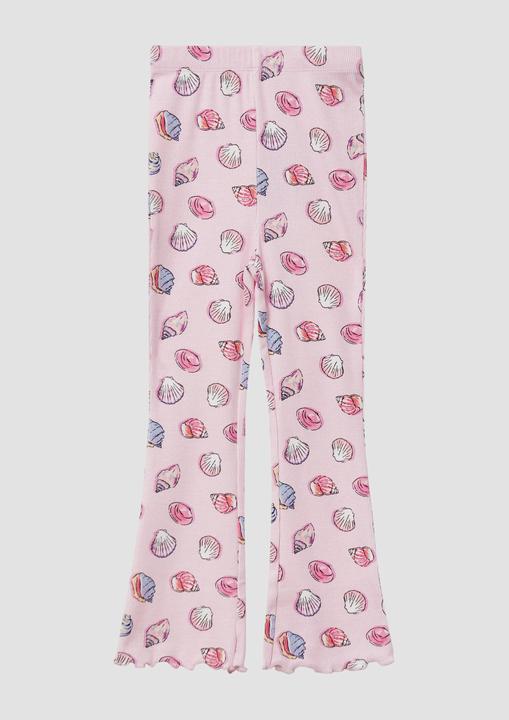 Actual product image S.Oliver Leggins Gerippte Leggings mit Flared Leg und All-over-Print (110)