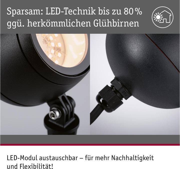 Produktbild Paulmann 94770 LED-Gartenstrahler LED 6.2 W Anthrazit (660 lm, IP65)