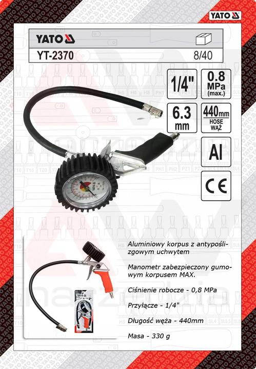 Image du produit Yato Pistolet De Gonflage De Pneus