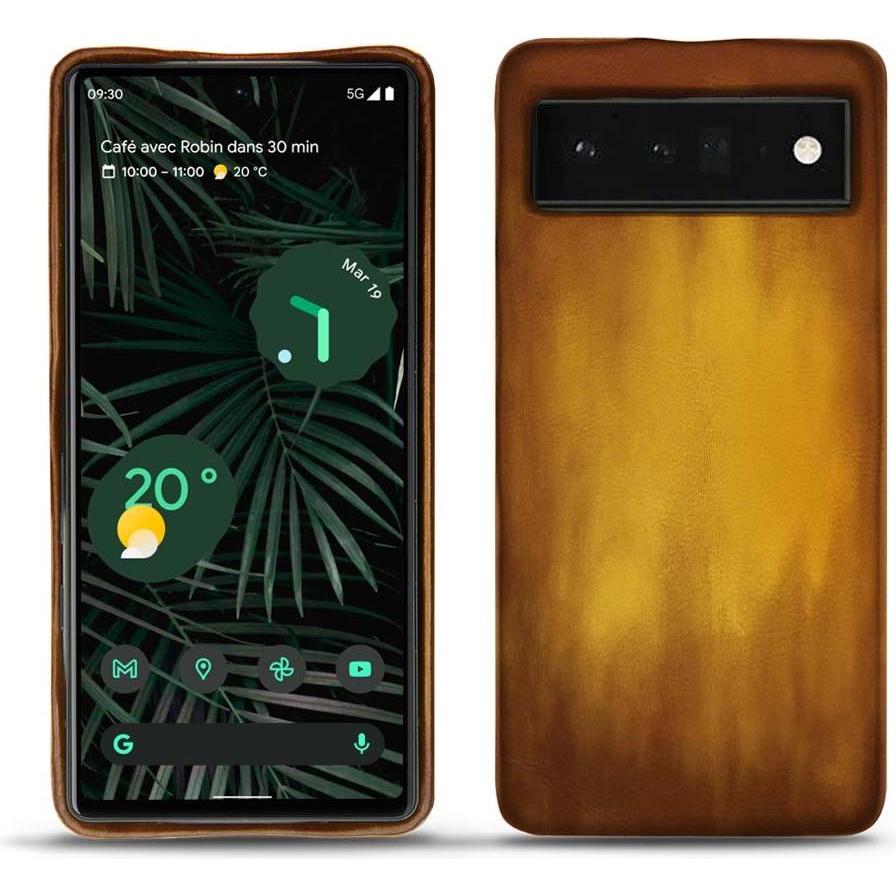 Noreve Lederschutzhülle (Google Pixel 6 Pro), Smartphone Hülle, Gold