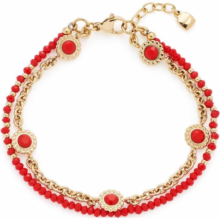 Leonardo Armband (18 cm, Edelstahl, Glas)
