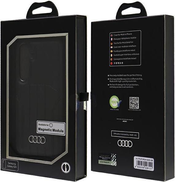 Produktbild Audi Synthetic Leather MagSafe S921 czarny/black hardcase AU-TPUPCM-Q5/D1-BK (Samsung Galaxy S24)