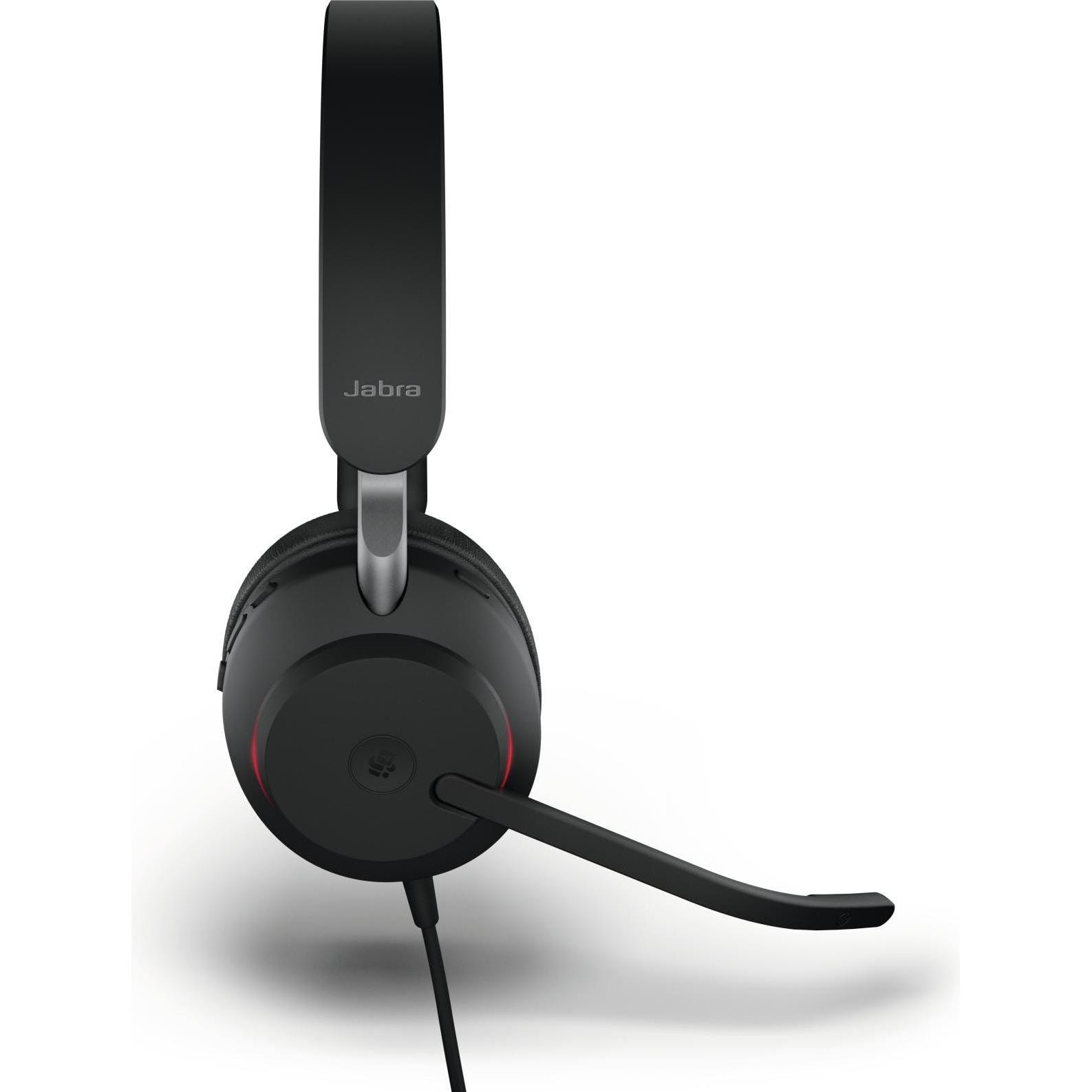 Thumbnail - Jabra Evolve2 40 SE MS Stereo NC (USB-A) (Kabelgebunden, USB-A), Office Headset, Schwarz