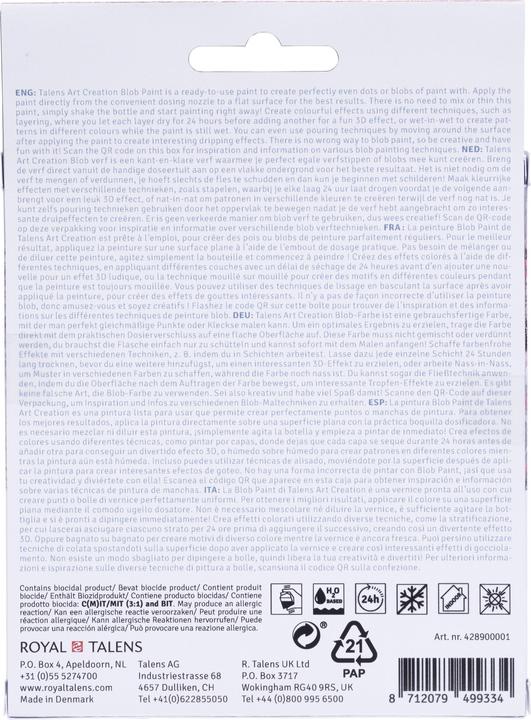 Productafbeelding Talens Blob Paint Pink, 3 Stk. (80 ml)