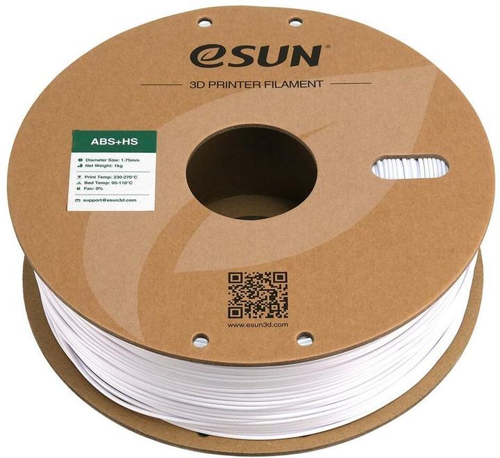 Image du produit eSUN EABS+HS 1,75mm COLD WHITE 1kg (ABS, 1.75 mm, 1000 g, Blanc)