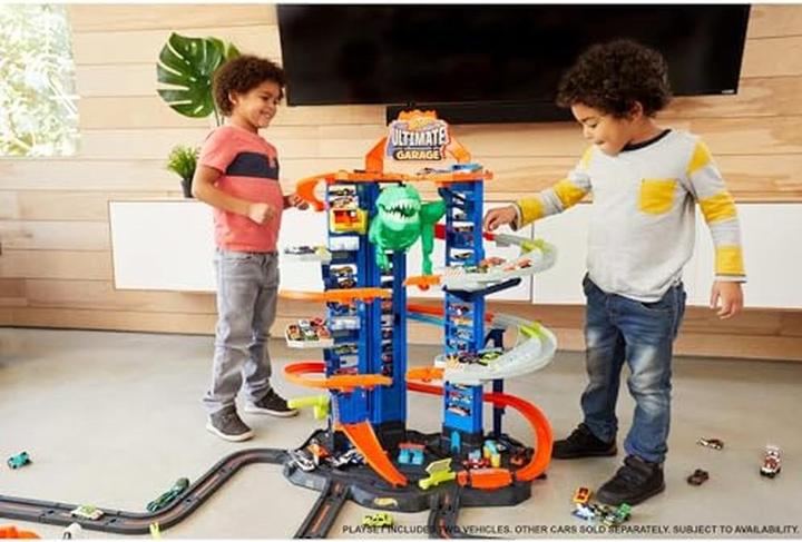 Produktbild Hot Wheels City Megacity Parkgarage mit T-Rex-Angriff