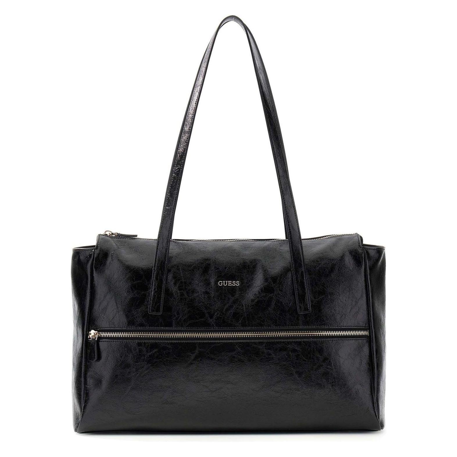 Guess, Damen, Handtasche, Justine Tote, Schwarz