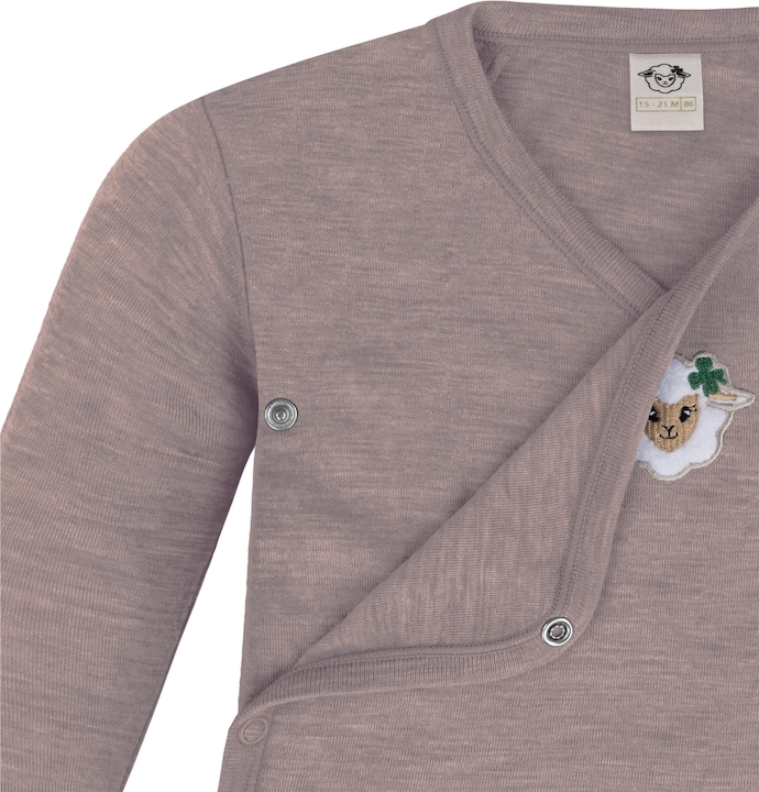 Produktbild Normani 2er Pack Doppelpack Baby-Body Merino Wickelbody Bodysuit Langarm - 9343 (74)
