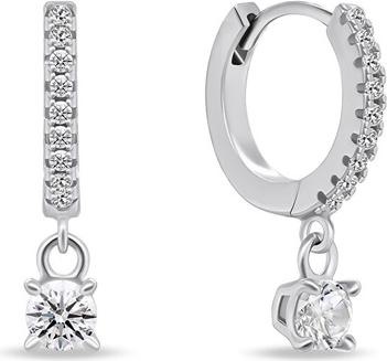 Image du produit Brilio Silver - Boucles d'oreilles rondes brillantes avec zircons EA882W