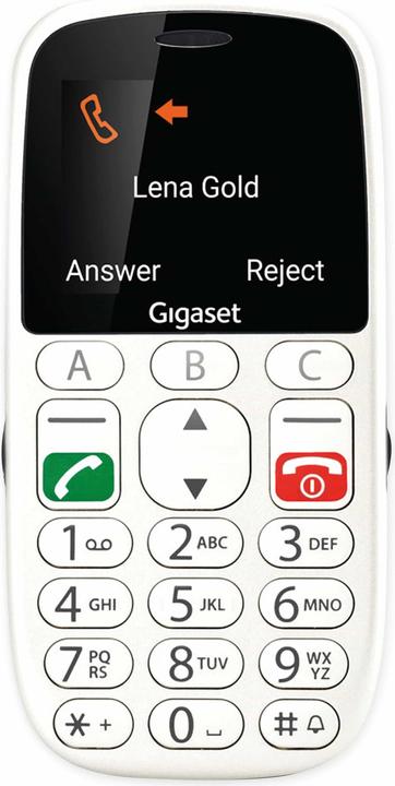 Productafbeelding Gigaset GL390 Dual SIM - Parelwit (2.20", 0.30 Mpx, 2G)