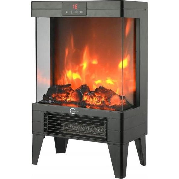 No Name Grzejnik elektryczny w formie kominka Q20P CARRUZZO, Radiatore, Nero