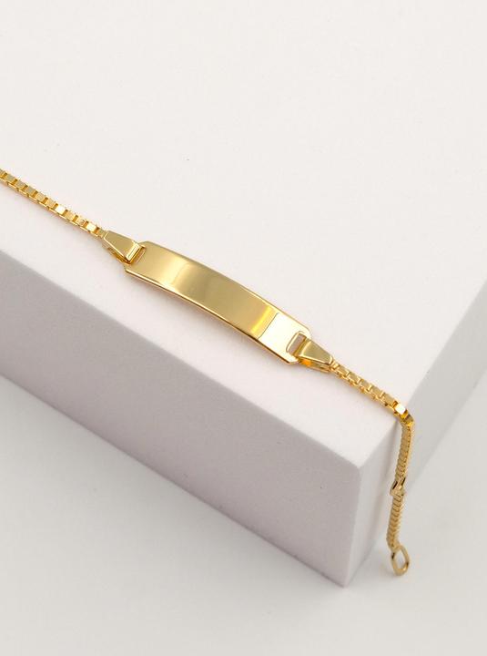 Image du produit Muau Bracelet plaquette (14 cm, Or jaune 750/18K)