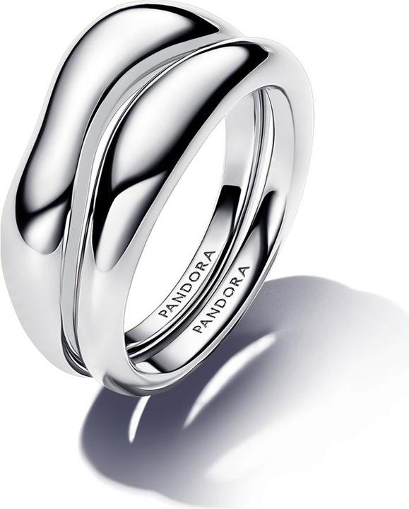 Actual product image Pandora Organically shaped stacking rings (56, 925 Silver)