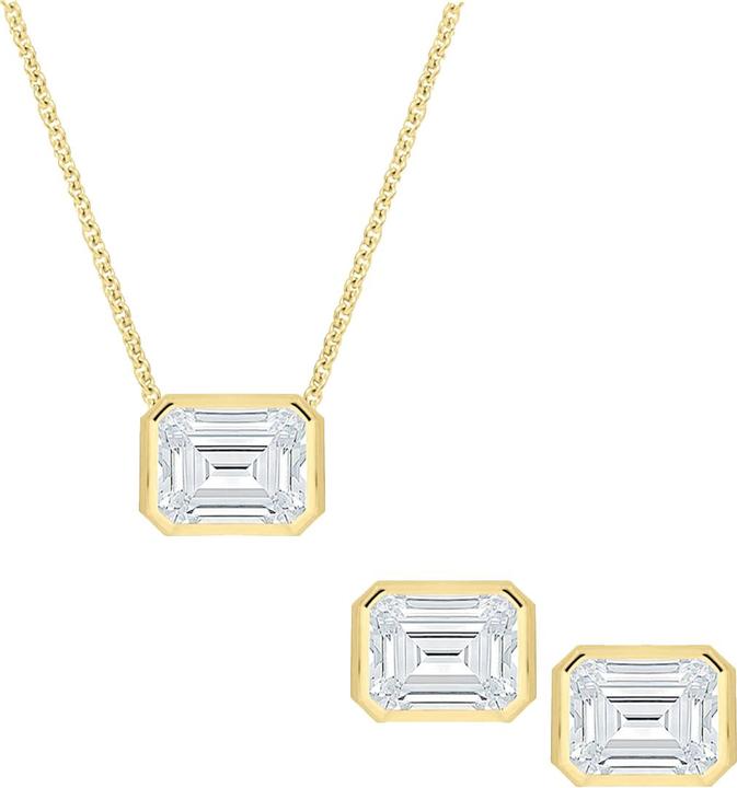 Immagine prodotto Candy Parure di gioielli Camden, argento 925, placcata oro (Placcato oro 18k, Argento 925)