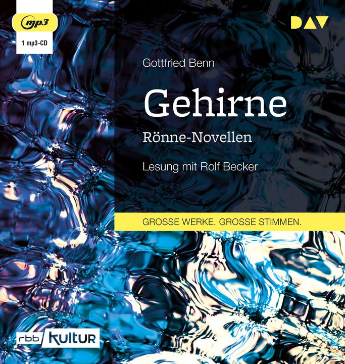 Actual product image Brains. Rönne novellas (Gottfried Benn, Rolf Becker, German)