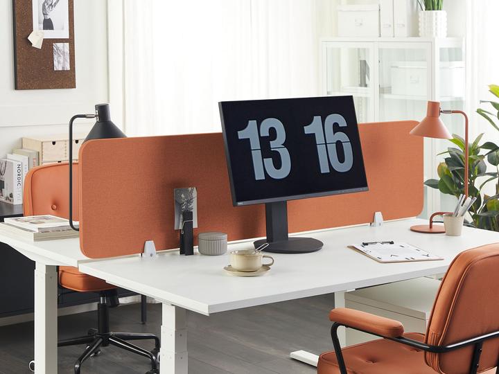 Produktbild Beliani Schreibtischtrennwand hellrot 160 x 40 cm WALLY