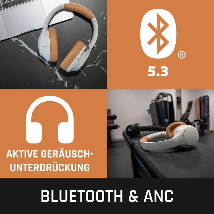 Actual product image Lenco Bluetooth headphones HPB-830GY grey ANC, APK (ANC, 60 h, Wireless)