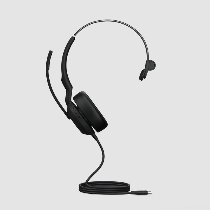 Actual product image Jabra Evolve2 50 USB-A UC Mono (Cable, USB-A, Cisco, Microsoft teams, Zoom)