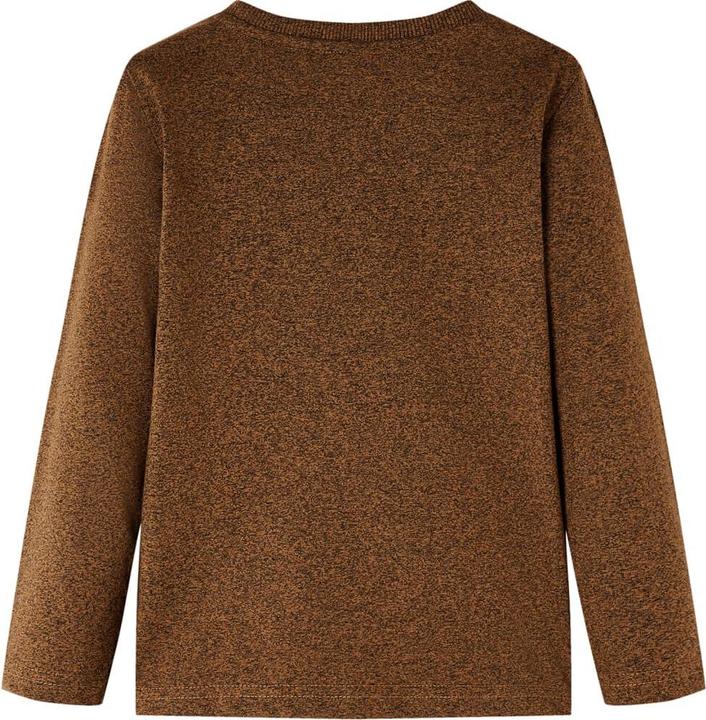 Produktbild vidaXL Kinder-Langarmshirt Cognac Melange 140,Material: 50 (140)
