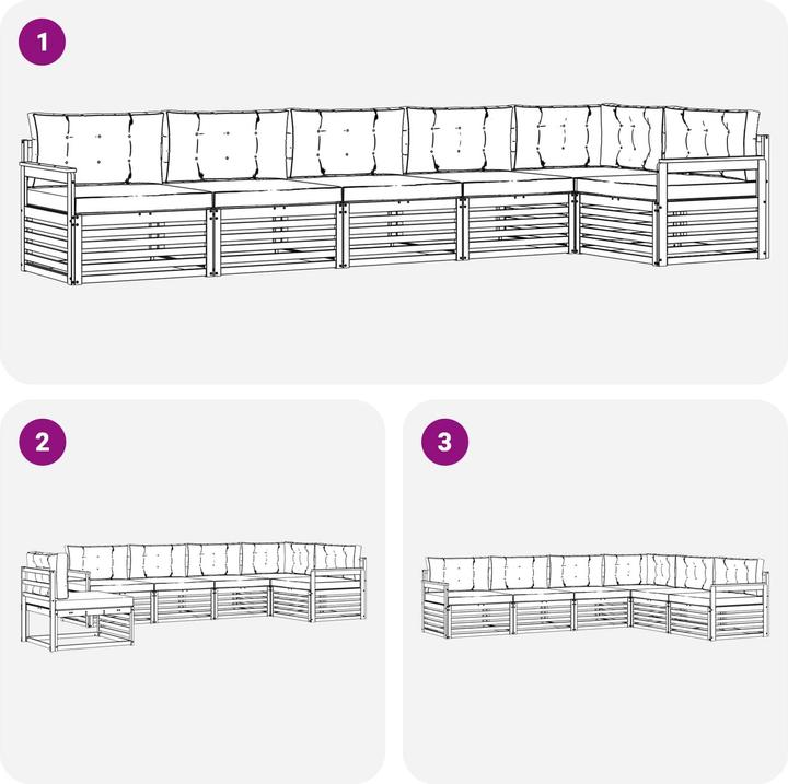 Produktbild vidaXL Outdoor-Sofa