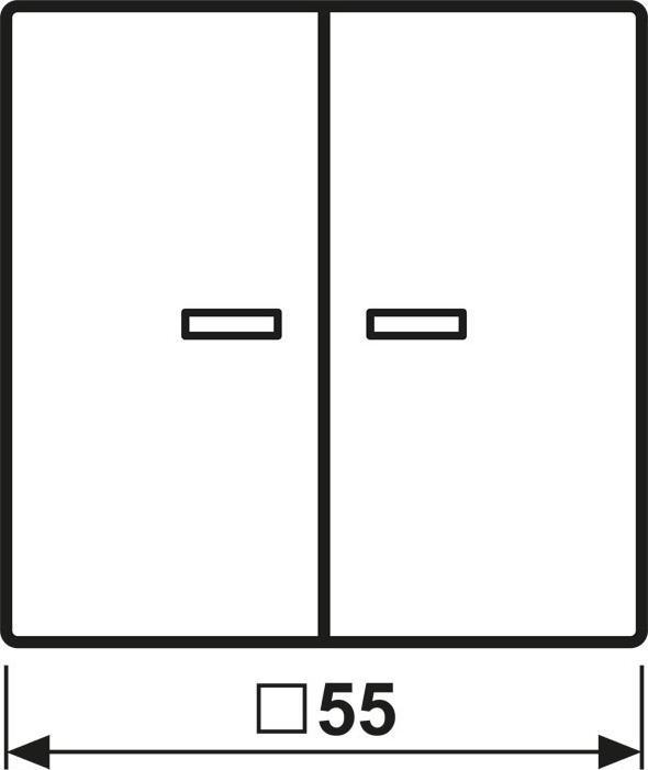 Produktbild JUNG A10921STRFBFSWM KNX RF Taster 2fach