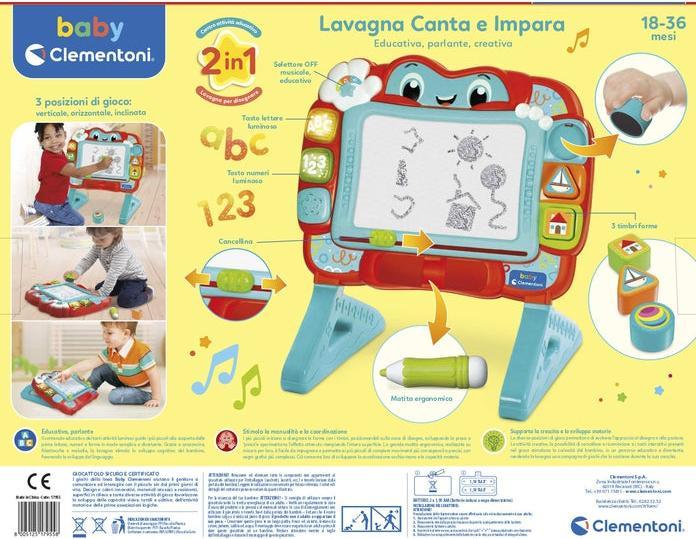 Actual product image Clementoni First Baby Activities Chalkboard Sing and (1.50 - 3 years)