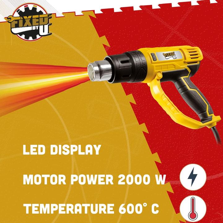 Actual product image FixedByU Elektro-Heissluftpistole inkl. Düsenzubehör & Koffer
