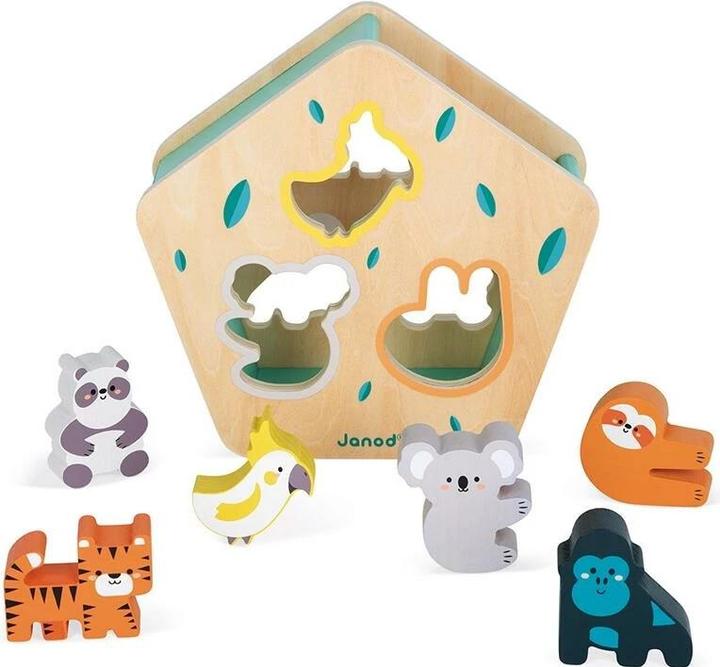 Actual product image Janod Wooden sorting game with animal shapes