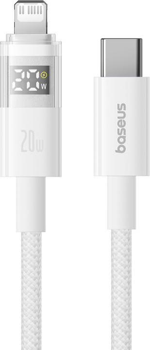 Actual product image Baseus USB-C to USB-C Cable Display 2, 100W, 5A, 1m, White (1 m, 100 W)