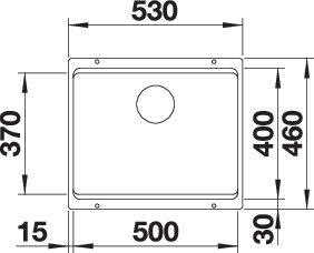 Produktbild Blanco Etagon 500-U (Unterbauspüle, 46 cm, 53 cm)