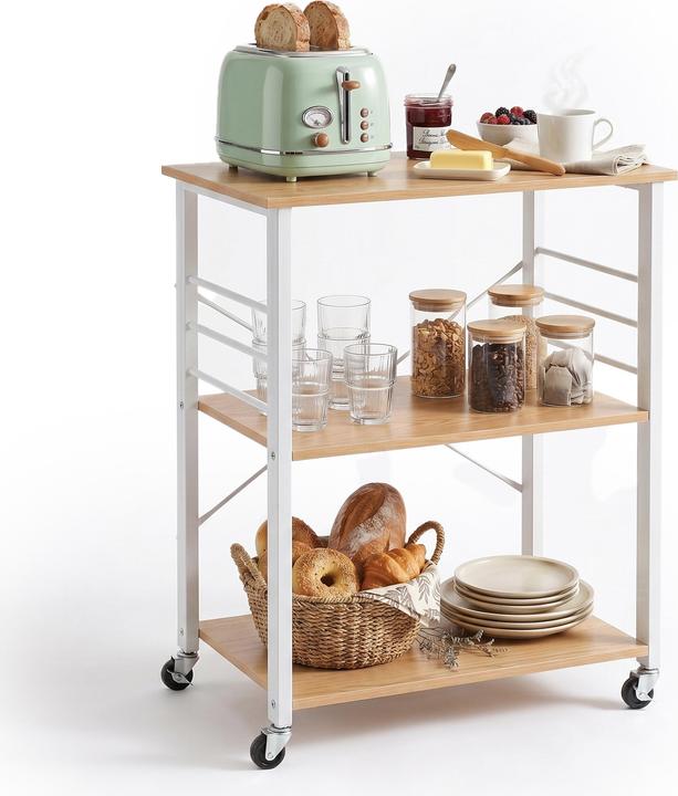 Hellbraun, Natural Wood, Weiss, White