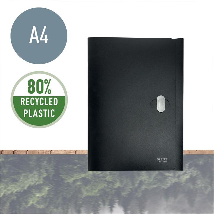 Produktbild Leitz Einlagemappe ALPHA Recycle A4 Schwarz (A4, 1x)
