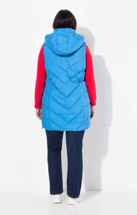 Immagine prodotto Ulla Popken Gilet trapuntato e idrorepellente HYPRAR con taglio lungo e zip a doppio cursore (42, 44)