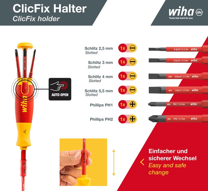 Productafbeelding Wiha VDE-magazijnschroevendraaier Ma (Gleuf)