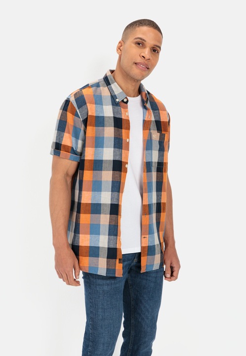Image du produit Camel Active Chemise à carreaux en lin mélangé (L)