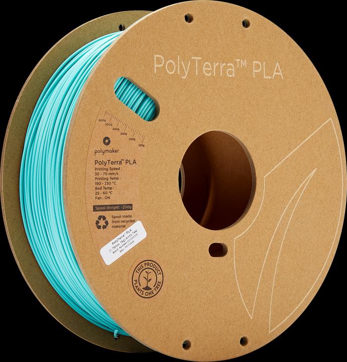 Produktbild Polymaker PolyTerra (PLA, 1.75 mm, 1000 g, Türkis)
