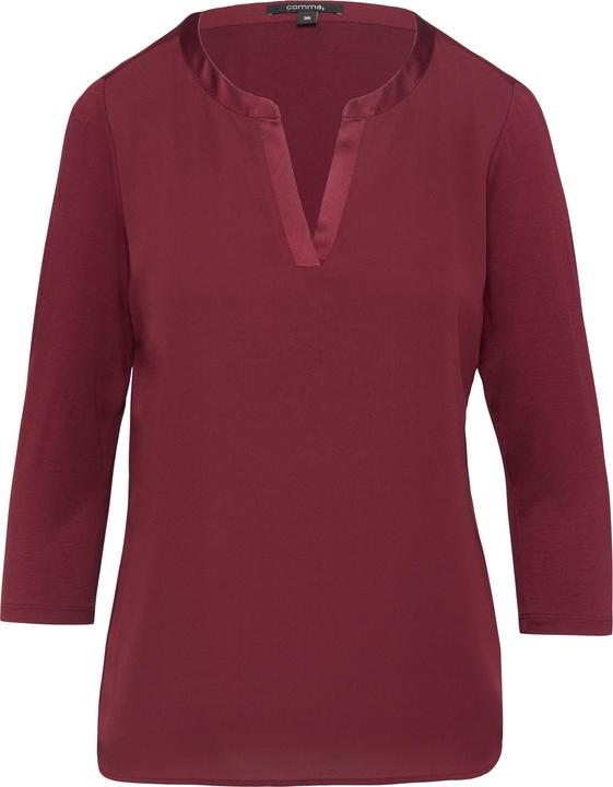 Produktbild Comma T-Shirt Shirt mit Satinblende im Fabricmix (34)