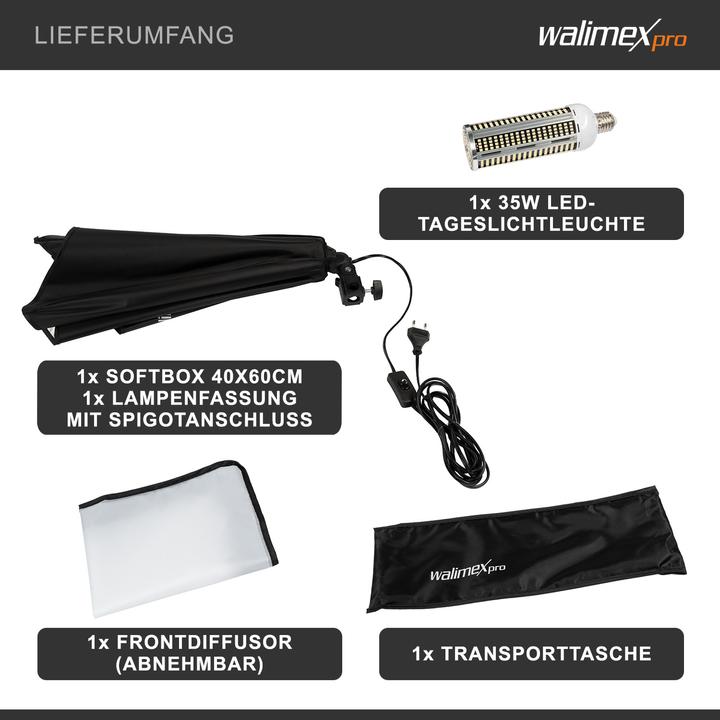 Actual product image Walimex pro LED 35W Softbox 40x60cm Daylight 5,000K (Soft boxes)