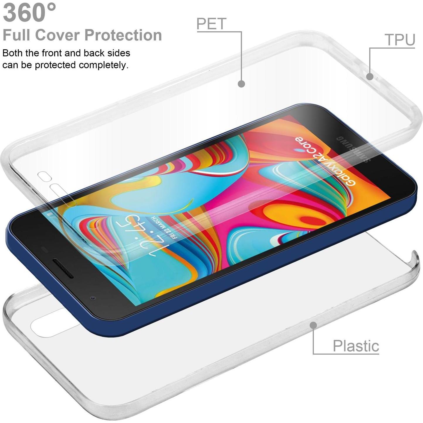 Thumbnail - Cadorabo TPU 360 Grad Case Cover (Samsung Galaxy A2 Core), Smartphone Hülle, Transparent