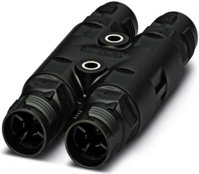 Productafbeelding Phoenix Contact 1414717 Ronde stekkerverdeler serie (ronde stekker): QPD Totaal aantal polen: 3 + PE 1 pc.