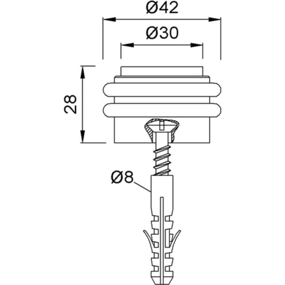 Thumbnail - Kws, Türstopper, Bodentürpuffer 2053 (1 Stück)