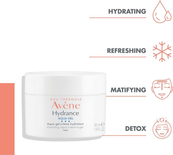 Actual product image Avène Hydrance Moisturising Aqua Gel Cream (50 ml, Face gel)
