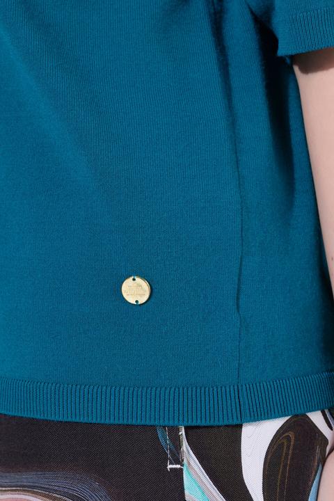 Produktbild Ulla Popken Pullover, elastischer Saum, V-Ausschnitt, Halbarm (60)