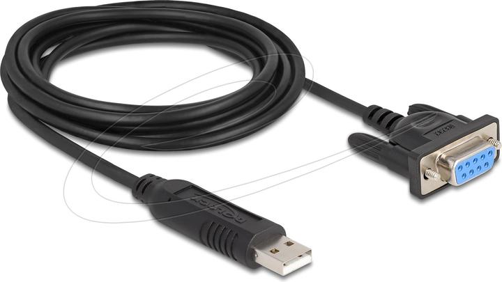 Actual product image Delock USB 2.0 zu Seriell RS-232 Adapter Sub-D 9 Buchse mit (1.80 m)