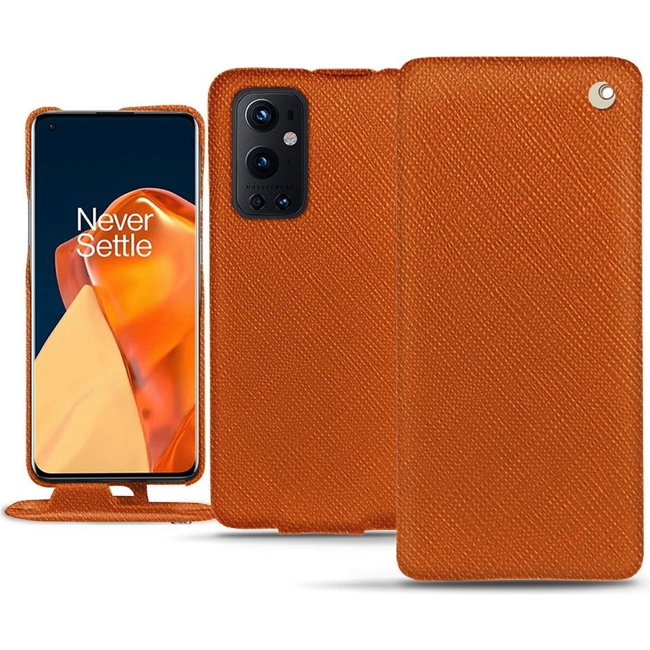 Thumbnail - Noreve Lederschutzhülle vertikal (OnePlus 9 Pro), Smartphone Hülle, Orange