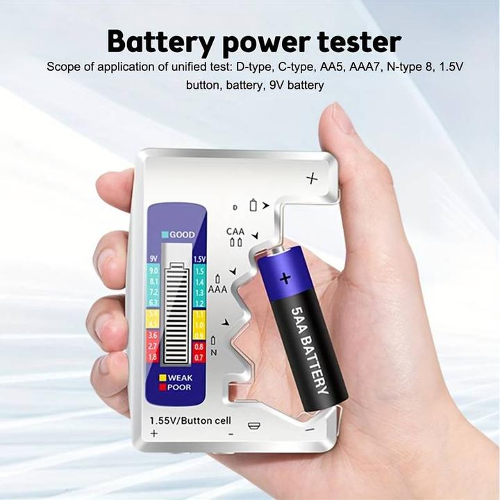Produktbild PhoneLook Intelligenter universal Batterien Tester mit integrierter LED Anzeige der Batterieladung