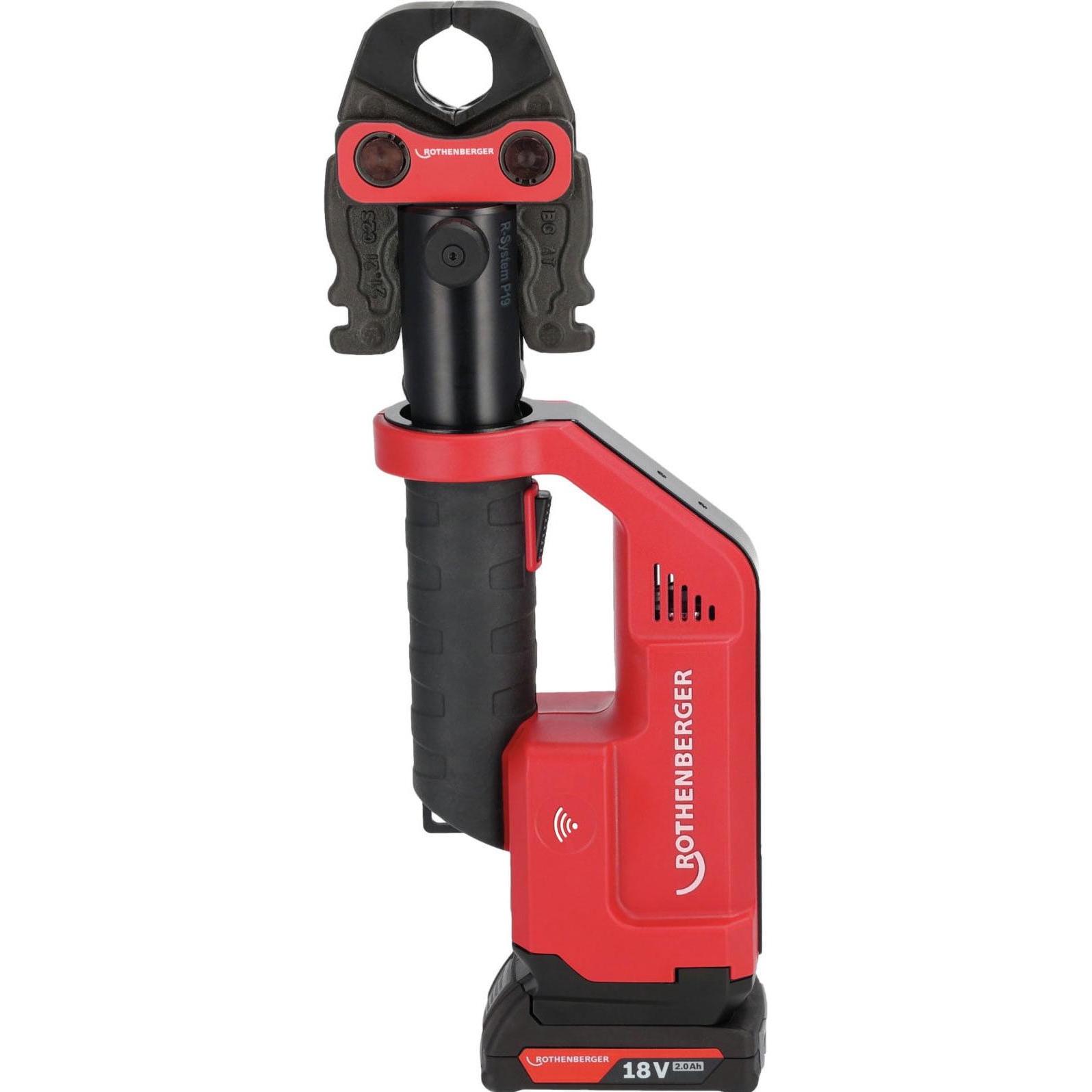 Rothenberger, Pressa, Batteria pressa. ROMAX Compact III SET SV AMP 19 kN 15-28mm ganasce, 1X2Ah, UE