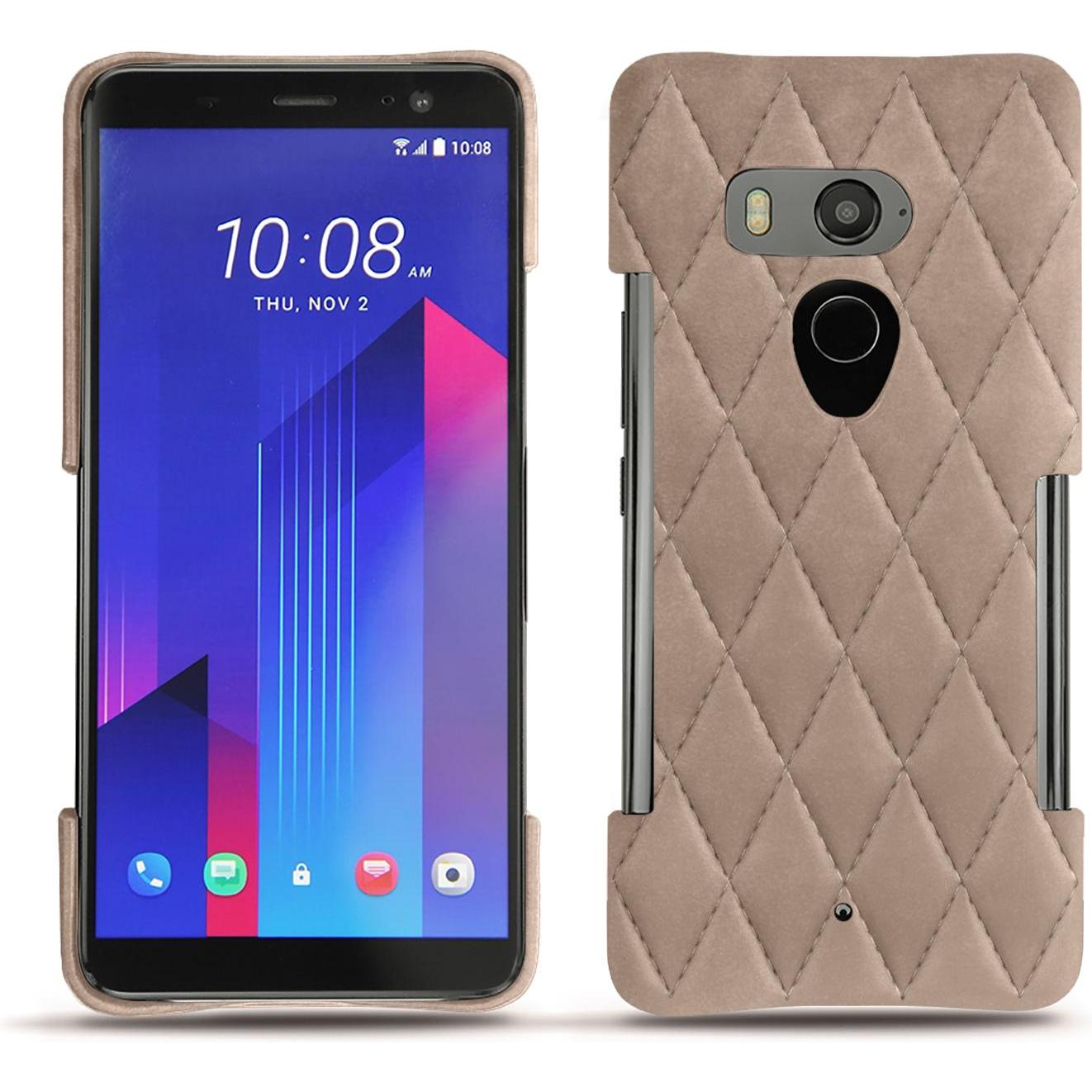 Noreve Lederschutzhülle (HTC U11+), Smartphone Hülle, Beige