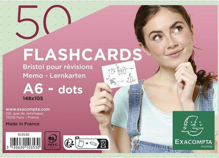 Produktbild Exacompta Karteikarten (148 x 105 mm, 205 g/m², 50 x)