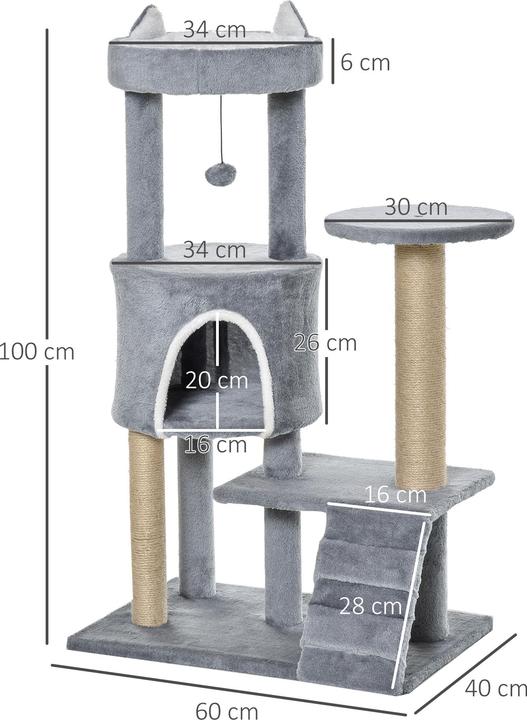 Produktbild Jamb Kratzbaum (100 cm, Hellgrau)